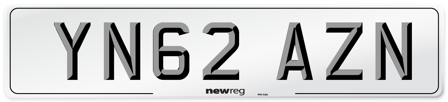 YN62 AZN Number Plate from New Reg